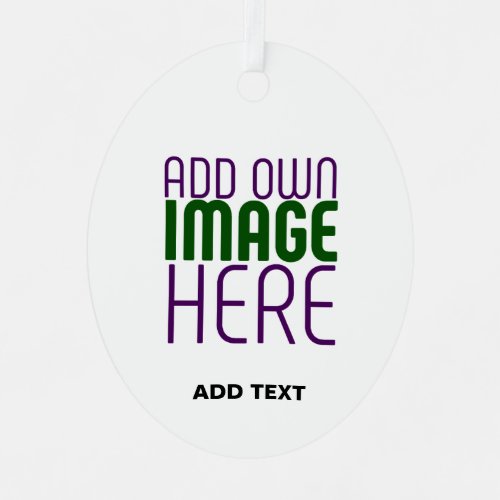 MODERN EDITABLE SIMPLE WHITE IMAGE TEXT TEMPLATE METAL ORNAMENT