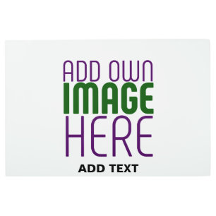 MODERN EDITABLE SIMPLE WHITE IMAGE TEXT TEMPLATE METAL PRINT