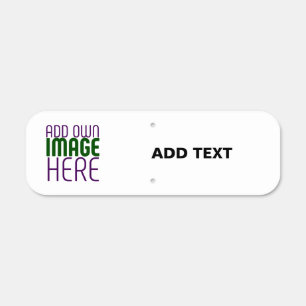 MODERN EDITABLE SIMPLE WHITE IMAGE TEXT TEMPLATE METAL SIGN