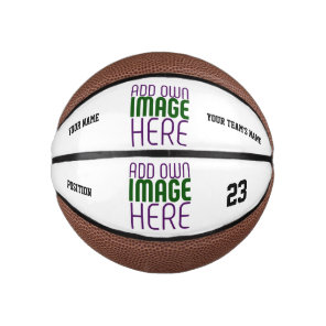 MODERN EDITABLE SIMPLE WHITE IMAGE TEXT TEMPLATE MINI BASKETBALL