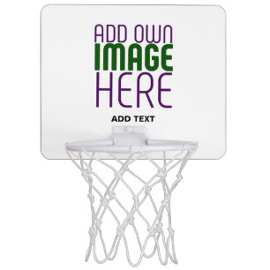 MODERN EDITABLE SIMPLE WHITE IMAGE TEXT TEMPLATE MINI BASKETBALL HOOP