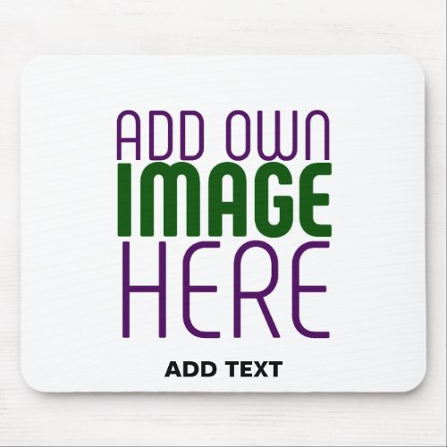 MODERN EDITABLE SIMPLE WHITE IMAGE TEXT TEMPLATE MOUSE PAD