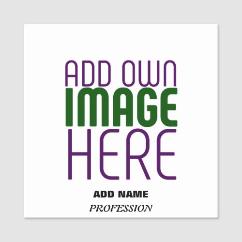 MODERN EDITABLE SIMPLE WHITE IMAGE TEXT TEMPLATE NAME TAG