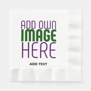 MODERN EDITABLE SIMPLE WHITE IMAGE TEXT TEMPLATE NAPKINS