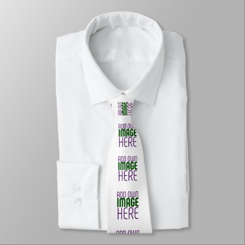 MODERN EDITABLE SIMPLE WHITE IMAGE TEXT TEMPLATE NECK TIE