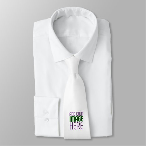 MODERN EDITABLE SIMPLE WHITE IMAGE TEXT TEMPLATE NECK TIE