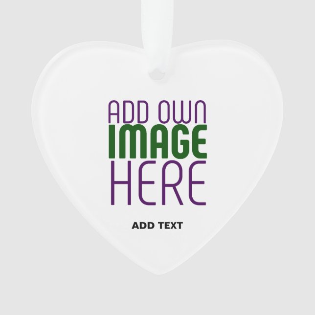  MODERN EDITABLE SIMPLE WHITE IMAGE TEXT TEMPLATE ORNAMENT (Front)