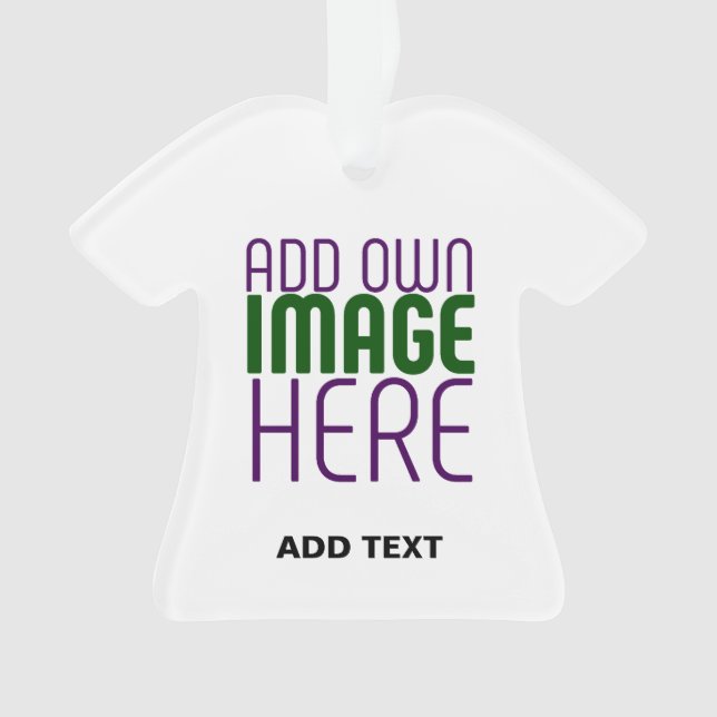  MODERN EDITABLE SIMPLE WHITE IMAGE TEXT TEMPLATE ORNAMENT (Front)