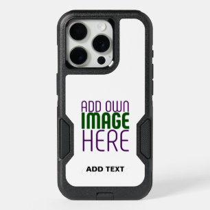 MODERN EDITABLE SIMPLE WHITE IMAGE TEXT TEMPLATE iPhone 15 PRO CASE