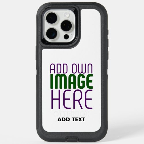 MODERN EDITABLE SIMPLE WHITE IMAGE TEXT TEMPLATE iPhone 15 PRO MAX CASE