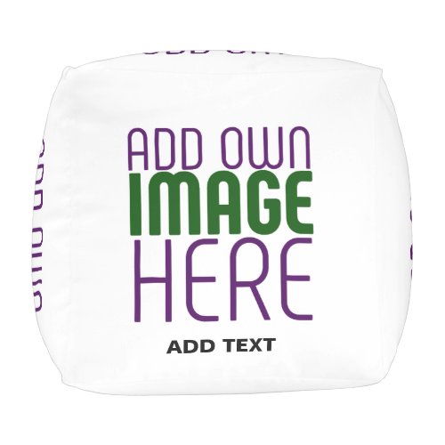 MODERN EDITABLE SIMPLE WHITE IMAGE TEXT TEMPLATE OUTDOOR POUF