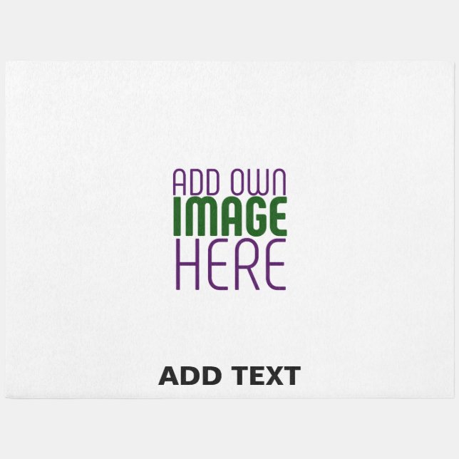 MODERN EDITABLE SIMPLE WHITE IMAGE TEXT TEMPLATE OUTDOOR RUG (Front)