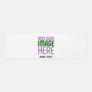 MODERN EDITABLE SIMPLE WHITE IMAGE TEXT TEMPLATE OUTDOOR RUG