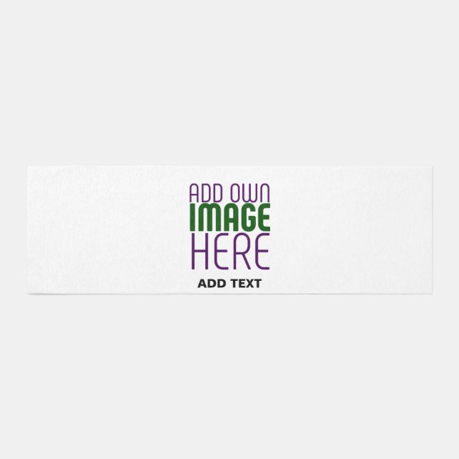 MODERN EDITABLE SIMPLE WHITE IMAGE TEXT TEMPLATE OUTDOOR RUG (Front)