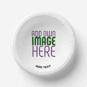 MODERN EDITABLE SIMPLE WHITE IMAGE TEXT TEMPLATE PAPER BOWLS