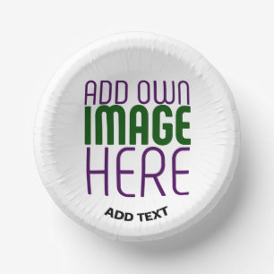 MODERN EDITABLE SIMPLE WHITE IMAGE TEXT TEMPLATE PAPER BOWLS
