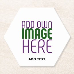 MODERN EDITABLE SIMPLE WHITE IMAGE TEXT TEMPLATE PAPER COASTER