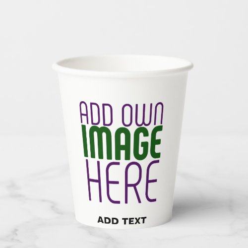 MODERN EDITABLE SIMPLE WHITE IMAGE TEXT TEMPLATE PAPER CUPS