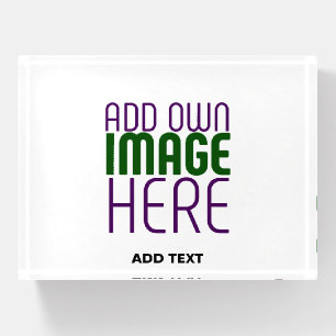 MODERN EDITABLE SIMPLE WHITE IMAGE TEXT TEMPLATE PAPERWEIGHT
