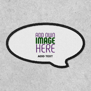 MODERN EDITABLE SIMPLE WHITE IMAGE TEXT TEMPLATE PATCH