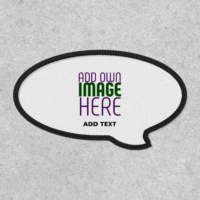 MODERN EDITABLE SIMPLE WHITE IMAGE TEXT TEMPLATE PATCH (Front)