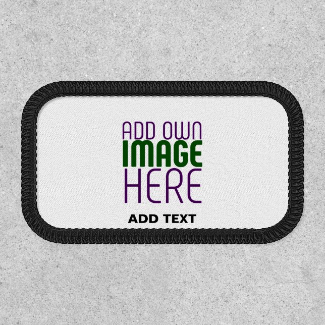 MODERN EDITABLE SIMPLE WHITE IMAGE TEXT TEMPLATE PATCH (Front)