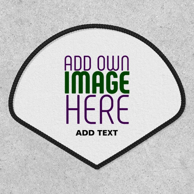 MODERN EDITABLE SIMPLE WHITE IMAGE TEXT TEMPLATE PATCH (Front)