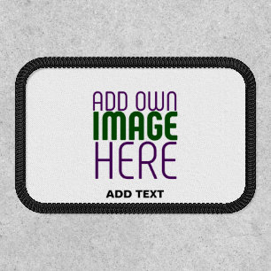 MODERN EDITABLE SIMPLE WHITE IMAGE TEXT TEMPLATE PATCH