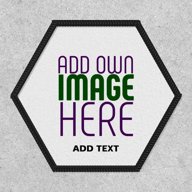 MODERN EDITABLE SIMPLE WHITE IMAGE TEXT TEMPLATE PATCH (Front)