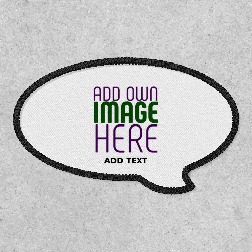 MODERN EDITABLE SIMPLE WHITE IMAGE TEXT TEMPLATE PATCH