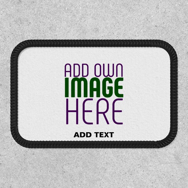 MODERN EDITABLE SIMPLE WHITE IMAGE TEXT TEMPLATE PATCH (Front)