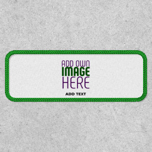 MODERN EDITABLE SIMPLE WHITE IMAGE TEXT TEMPLATE PATCH