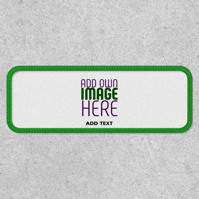 MODERN EDITABLE SIMPLE WHITE IMAGE TEXT TEMPLATE PATCH (Front)