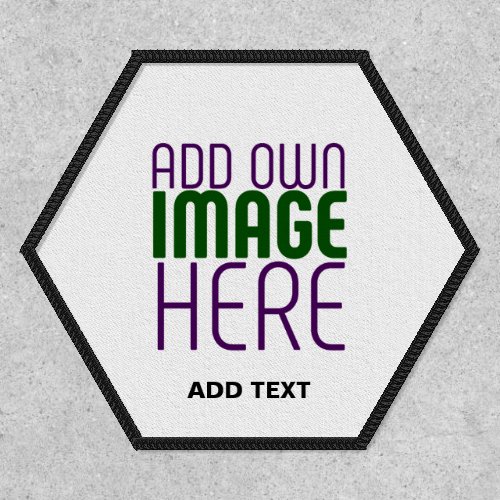 MODERN EDITABLE SIMPLE WHITE IMAGE TEXT TEMPLATE PATCH