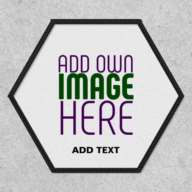 MODERN EDITABLE SIMPLE WHITE IMAGE TEXT TEMPLATE PATCH (Front)