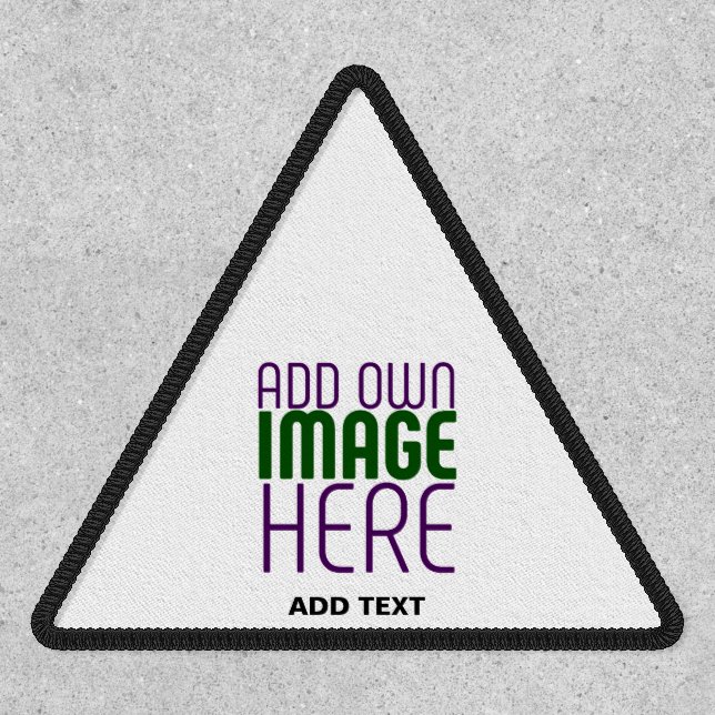 MODERN EDITABLE SIMPLE WHITE IMAGE TEXT TEMPLATE PATCH (Front)