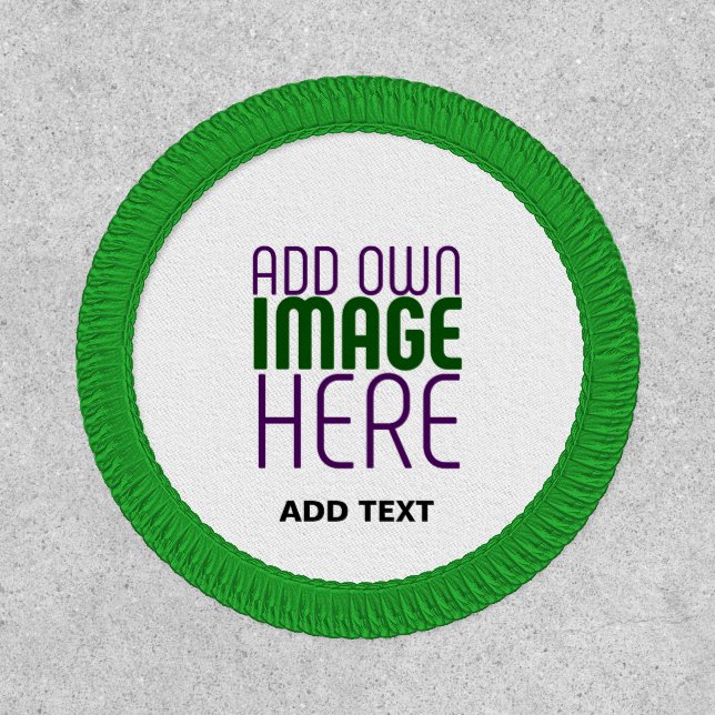 MODERN EDITABLE SIMPLE WHITE IMAGE TEXT TEMPLATE PATCH (Front)