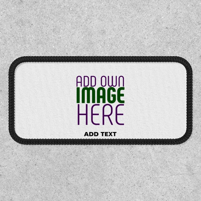 MODERN EDITABLE SIMPLE WHITE IMAGE TEXT TEMPLATE PATCH (Front)