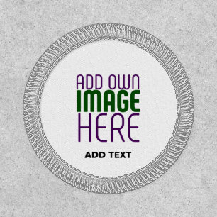 MODERN EDITABLE SIMPLE WHITE IMAGE TEXT TEMPLATE PATCH