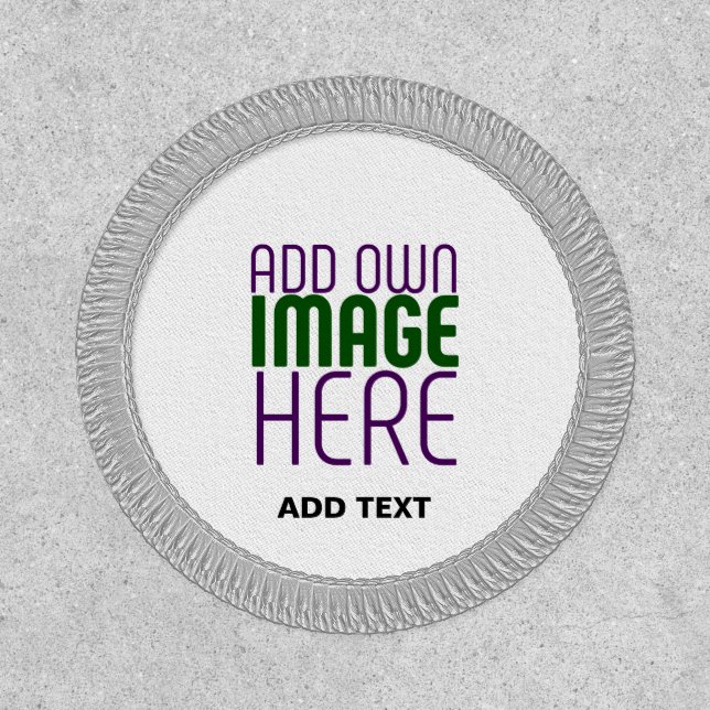 MODERN EDITABLE SIMPLE WHITE IMAGE TEXT TEMPLATE PATCH (Front)