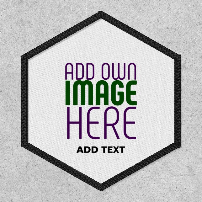 MODERN EDITABLE SIMPLE WHITE IMAGE TEXT TEMPLATE PATCH (Front)