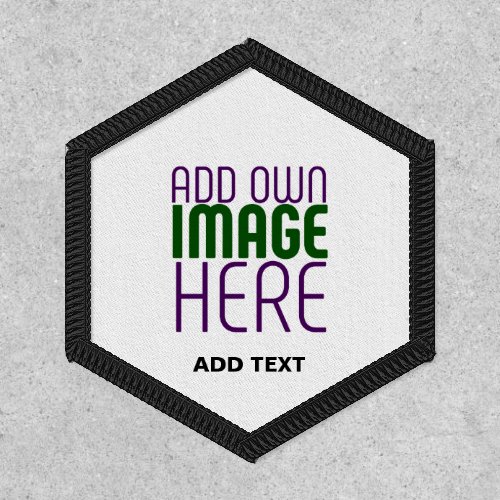 MODERN EDITABLE SIMPLE WHITE IMAGE TEXT TEMPLATE PATCH