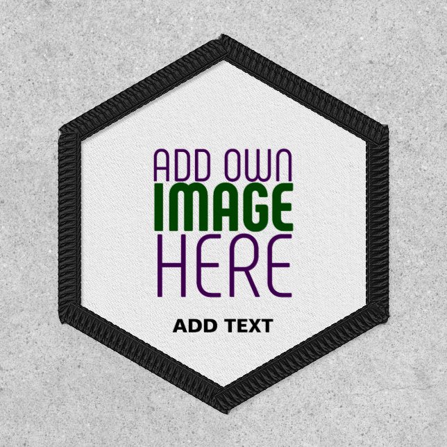 MODERN EDITABLE SIMPLE WHITE IMAGE TEXT TEMPLATE PATCH (Front)