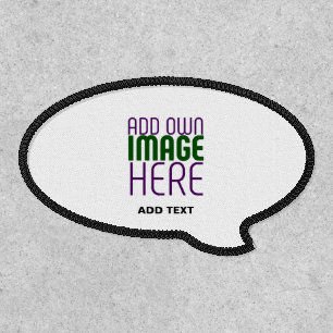 MODERN EDITABLE SIMPLE WHITE IMAGE TEXT TEMPLATE PATCH