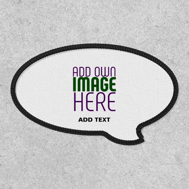 MODERN EDITABLE SIMPLE WHITE IMAGE TEXT TEMPLATE PATCH (Front)