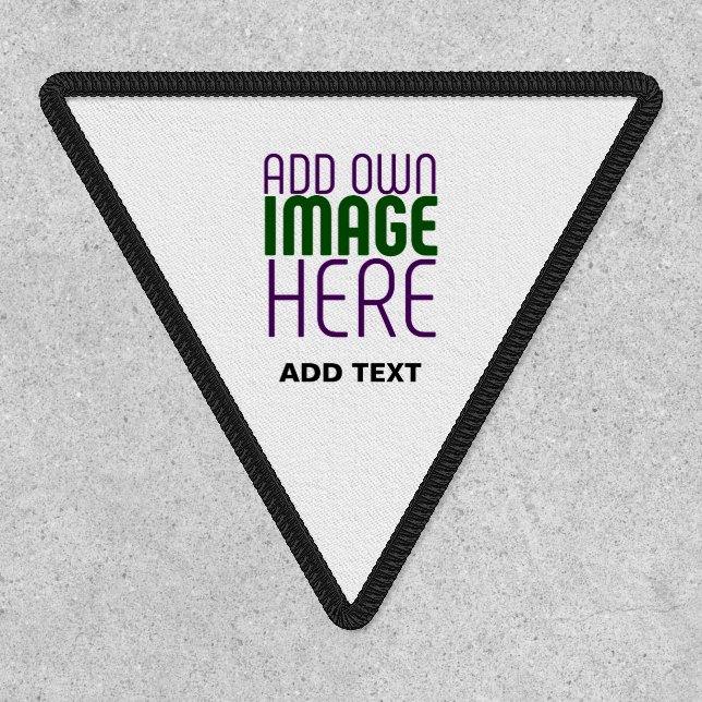 MODERN EDITABLE SIMPLE WHITE IMAGE TEXT TEMPLATE PATCH (Front)
