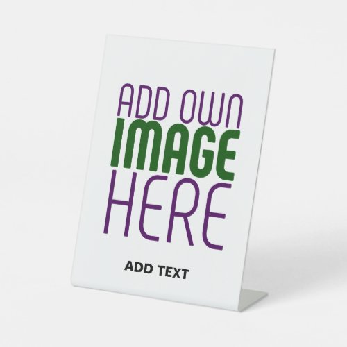 MODERN EDITABLE SIMPLE WHITE IMAGE TEXT TEMPLATE PEDESTAL SIGN