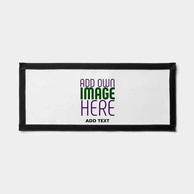 MODERN EDITABLE SIMPLE WHITE IMAGE TEXT TEMPLATE PENNANT (Front)