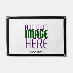 MODERN EDITABLE SIMPLE WHITE IMAGE TEXT TEMPLATE PENNANT
