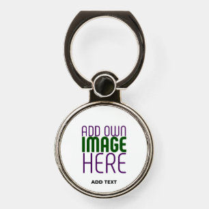 MODERN EDITABLE SIMPLE WHITE IMAGE TEXT TEMPLATE PHONE RING STAND
